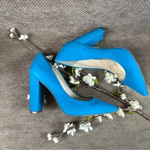 Jessica Simpson Vibrant Blue Block Heels